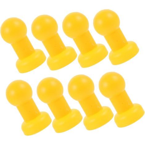 Lot De 12 Capuchons De Protection pour Trampoline Résistants À l'usure en Plastique Jaune (1/5)