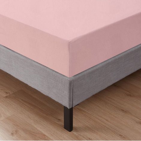 Lenzuolo Sotto Con Angoli Elastici 100% Puro Cotone Rosa - Singolo (1/5)