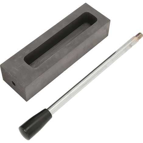 Bain d'huile de graphite à long manche pour la fusion de moules en or et en argent, creusets en graphite faciles à démouler pour fours de fusion d'or (1/5)