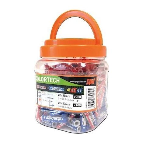 Spit COLORTECH tacos bimaterial multicolor 300 uds