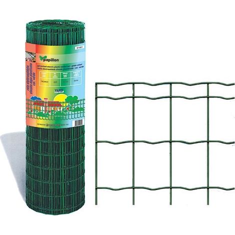 Rete zincata elettrosaldata per recinzione Mt 1,80x25 con rivestimento Pvc (1/2)