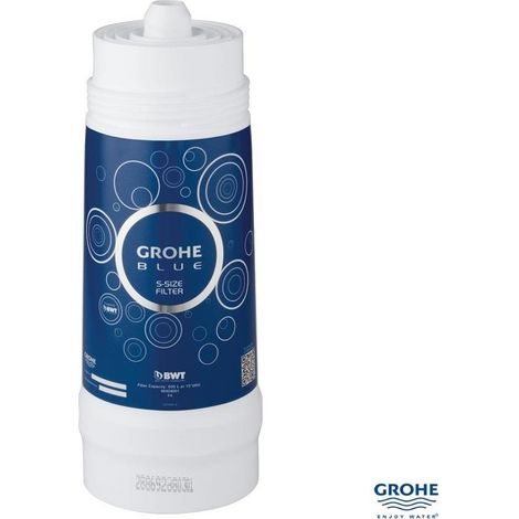 GROHE 40404001 Blue Filter Cartridge - Replacement Filter for GROHE Blue and GROHE Red Water Systems for Fresh Filtered Water (1/3)