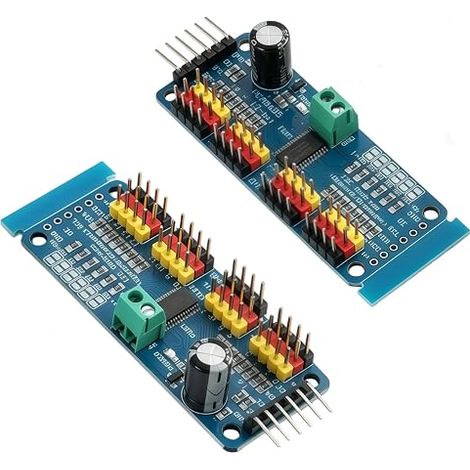 PCA9685 Pilote Servomoteur, Module PWM 16 Canaux 12 Bits I2C, Contrôleur Servo LED Moteur, Carte Driver PWM Extension DIY et Automatisation