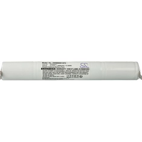 vhbw Batería compatible con Beghelli 391848, 8823, BS155, B171/515, 784157 vía de evacuación (2000 mAh, 6 V, NiCd)