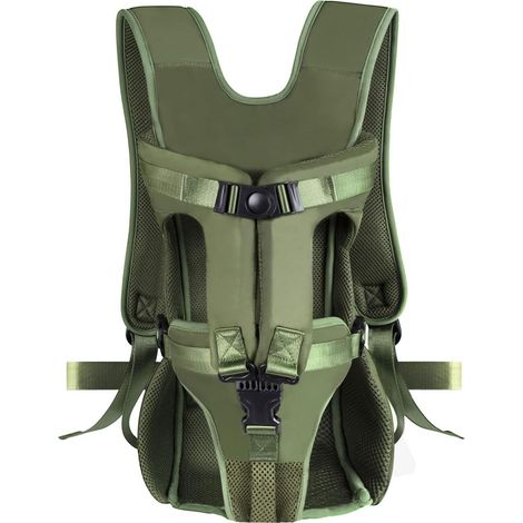 Sac à dos pour chien, sac de transport pour chien, sac à dos de randonnée pour chiens de petite et moyenne taille, vert armée (1/5)