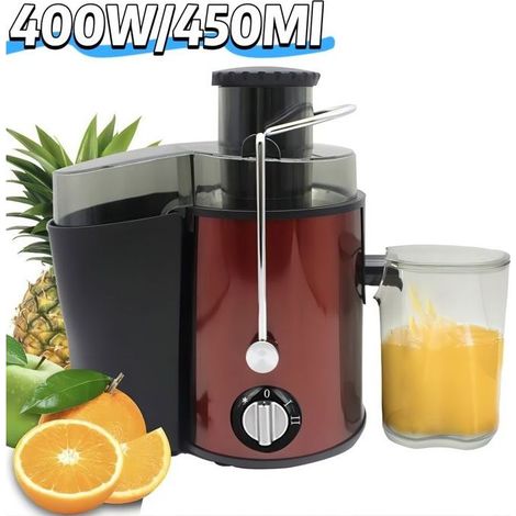 1 pièce Extracteur de jus, 400 W, 450 ml, 3 vitesses, rendement élevé, pour fruits et légumes, usage domestique