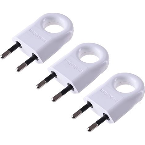 Connector, Flat Plug with Round Hole, 230V 6A, ABS Copper, Household Appliances (1/5)