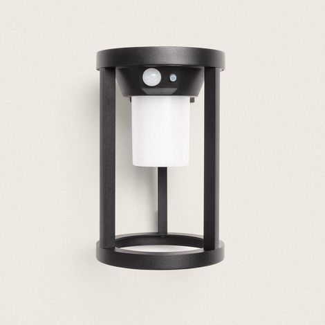 Applique Murale Extérieure Solaire LED 2W Aluminium avec Détecteur de Mouvement Eneko  Noir (1/5)