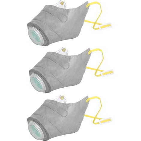 Lot de 3 masques anti-poussière pour chien - Filtre respiratoire réutilisable - Respirants et flexibles - Pour l'entraînement en plein air, le camping, la randonnée (1/5)