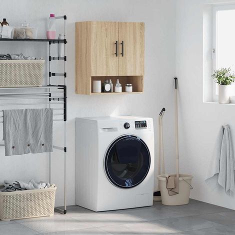 Armoire murale 60 x 31 x 70 cm en bois d’ingénierie chêne sonoma avec rangement, 18.38kg - PANGIVO (1/5)