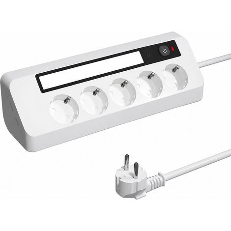 Multiprise d'angle triangulaire 9 prises 4000W avec veilleuse tactile, 2 USB et 2 Type-C blanche blanc usb 32 × 11,5 × 8 cm 650 g – Livraison gratuite