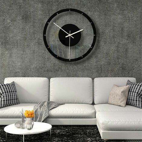 Horloge Murale Transparente - Mouvement Silencieux - Pour Salon Chambre Bureau Café - Diamètre 28 cm Épaisseur 4 cm - 1 Pièce (1/5)