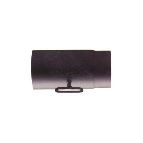 TUBO SERRANDOLA PORCELL. PER STUFE A LEGNA NERO OPACO PESANTE MM.1,2- - ø cm 14x25 - 1 pezzi SAVE