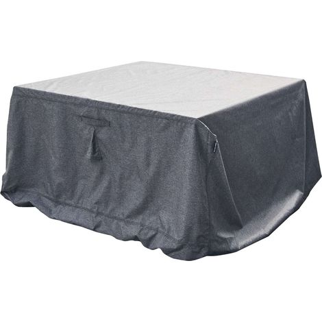 Hesperide – Housse de protection pour table carrée – Polyester déperlant – Dimensions 105x105x80cm – Aérations pour éviter humidité – Cordon de serrage