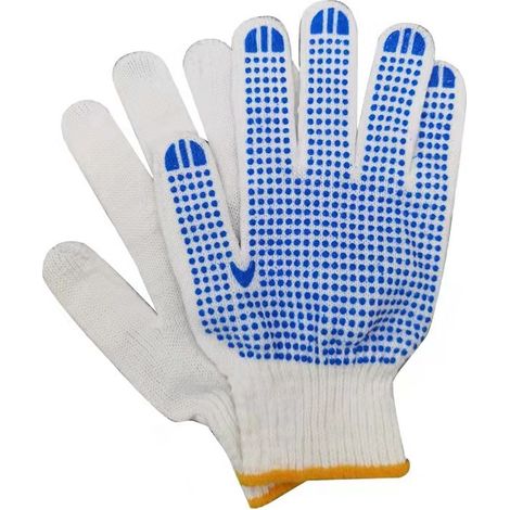 Fil de laine PVC, distributeur de fil de coton pour écran tactile en plastique, gants de travail antidérapants pour assurance du travail, fil de coton bleu 550 g (1/5)