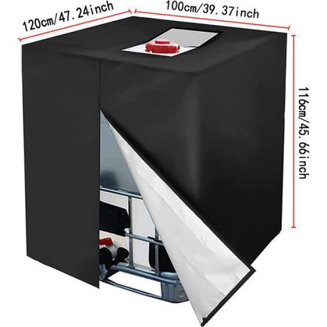 Bâche réservoir d'eau IBC -  - 1000 L - Fermeture éclair - Coupe-vent - Anti-UV - 420D résistant à la déchirure (1/5)