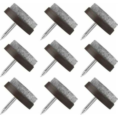 Sous-verres pour chaises – 80 pièces, patins circulaires en feutre de 22 mm, protège-pieds pour meubles (chaises, tables, fauteuils), fixation par clou ou adhésif, anti-rayure et silencieux