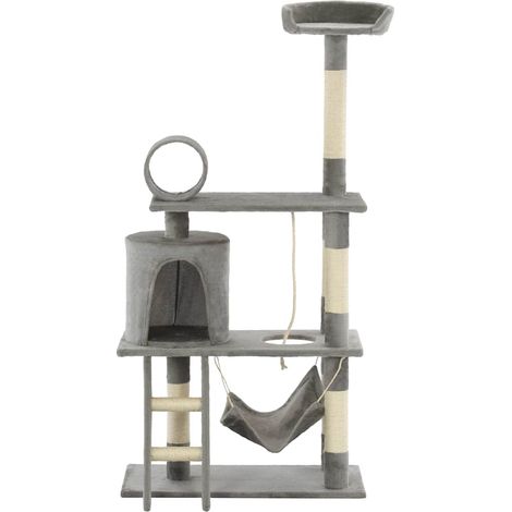 Maison Exclusive - Albero per Gatti con Tiragraffi in Sisal 140 cm Grigio (1/5)
