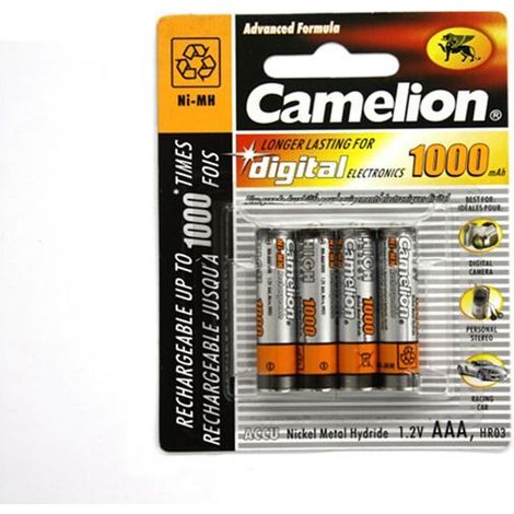 Paquete de 4 Accu Camelion AAA Micro 1000mAH