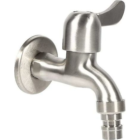 Robinet de jardin en acier inoxydable 304, robinet d'eau mural extérieur robuste et durable (g 1/2'' ) (1/5)
