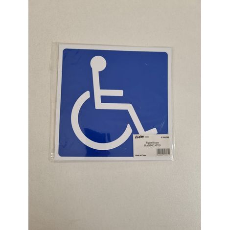 Pictogramme Handicapé Bleu et Blanc - Signalétique ELAMI (1/3)