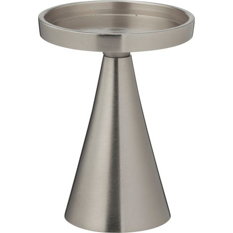 Deko-Kerzenständer, silber, 13 cm