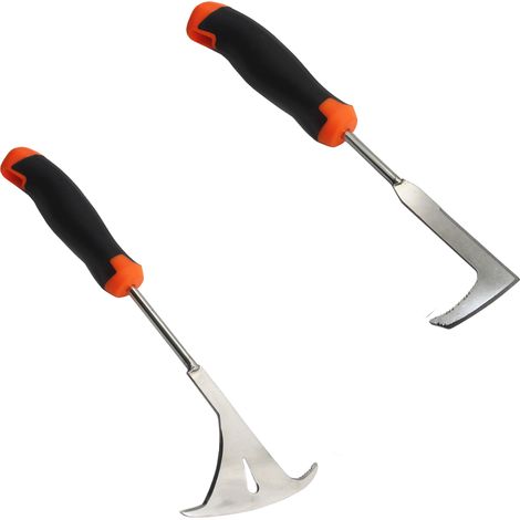 (2 Stück Desherbeur Manuel Acier Inoxydable, Arrache Mauvaise Herbe und Les Mauvaises Herbes dans Les Joints de Pavés, Outils de Jardin (1/5)