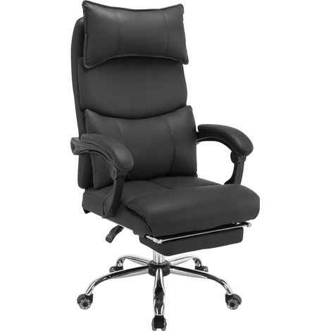 Sedia da ufficio ergonomica in tessuto nero, girevole e regolabile HOMVRA (1/5)