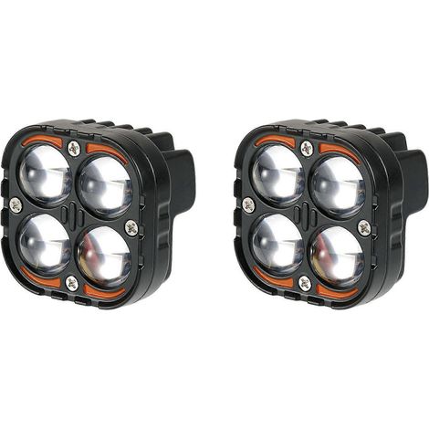 faros LED de motocicleta súper brillantes de doble color, focos auxiliares de 24 V para conducción en 4x4, coche, SUV, ATV (
