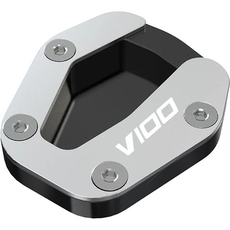 (Logo V100 argenté) Extension de béquille latérale pour moto Moto Guzzi V100 (modèles 2023 et 2024) Maxpower (1/4)