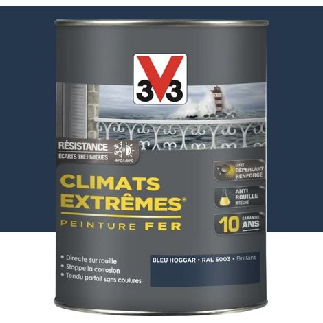Peinture fer Climats Extrêmes RAL 5003 Bleu hoggar brillant 1,5L V33 (1/4)
