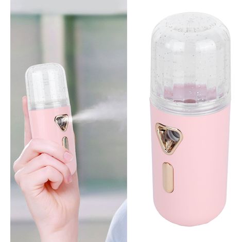 30-ml-Nano-Zerstäuber-Luftbefeuchter, UV-Gesichtsnebel, tragbares Schönheitsgerät, Mini-USB-wiederaufladbarer Luftbefeuchter (Pink) (1/5)