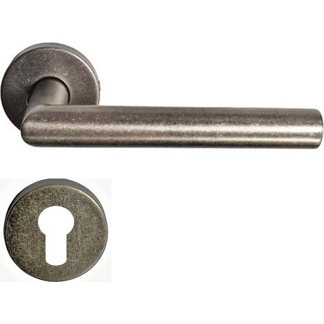 Par de asas de rosa de Acero Inoxidable 304 "ANTIK SILVER".  +1 Par de rosas cilíndricas