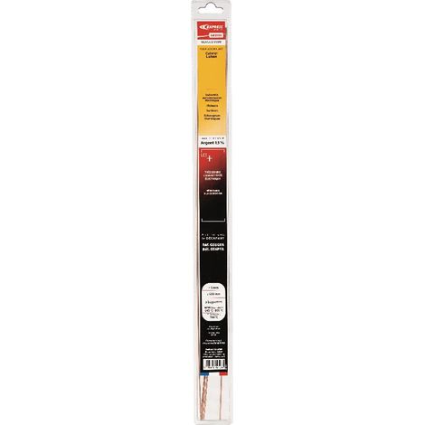 Guilbert Express – Baguette de brasure argent 15% Ø 2 mm x L500 mm – Blister de 5 unités – Température de travail 700 °C – GE215E