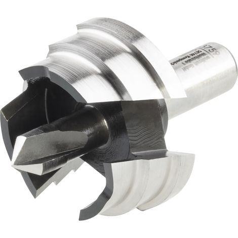 wolfcraft - Fraise 3 Étages pour Plastique renforcé - Diamètre 28. 32. 35mm. Longueur 53 mm - réf. 3759000