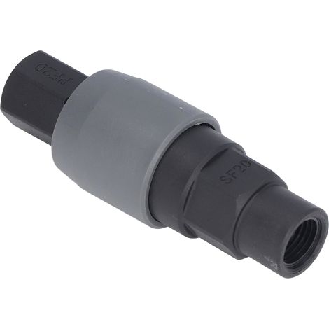 Raccord pneumatique rapide autobloquant de type C en plastique et acier pour tuyau (SF20+PF20 Filetage femelle 1/4 po) (1/5)