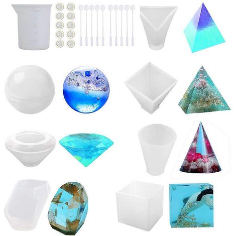 Geometrische Silikonform, Epoxidharz-Gießform, Werkzeuge für die Herstellung von Harzkunstwerken