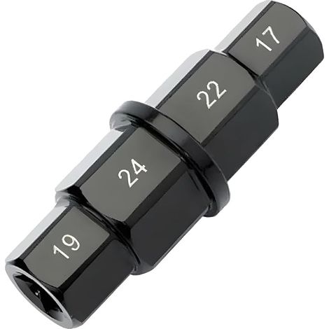 Outil De Démontage D'axe Hexagonal Roue Moto, Outil De Démontage L'axe De La Roue Avant Arrière Moto, Outil Dépose D'essieu Hexagonal pour La Plupart des Réparations Roues(Noir) (1/5)