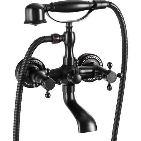 Grifo bañera bimando retro, Negro (1/4)