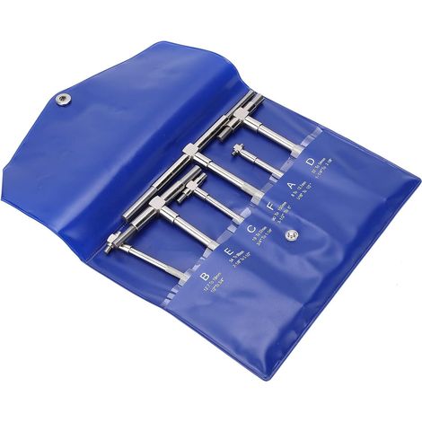 JSSEVN - Set of 6 telescopic gauges, T-shaped adjustable precision inner diameter gauges for quick internal measurements