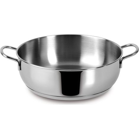 Lagostina Every Casseruola Semifonda Ø 24 cm in Acciaio Inox 18/10 con Fondo Lagoseal Plus, Esterno Satinato e Ampie Manicature, Adatta a Tutte le Fonti di Calore, Inclusa Induzione (1/5)