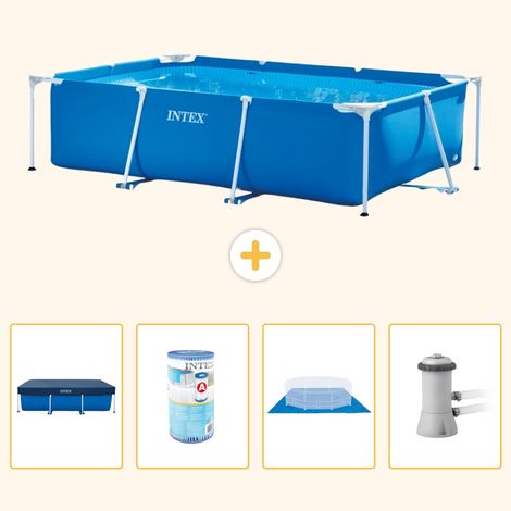 Intex Piscine Tubulaire Rectangulaire - 300x200x75 cm - 5-pièces S167 (1/5)