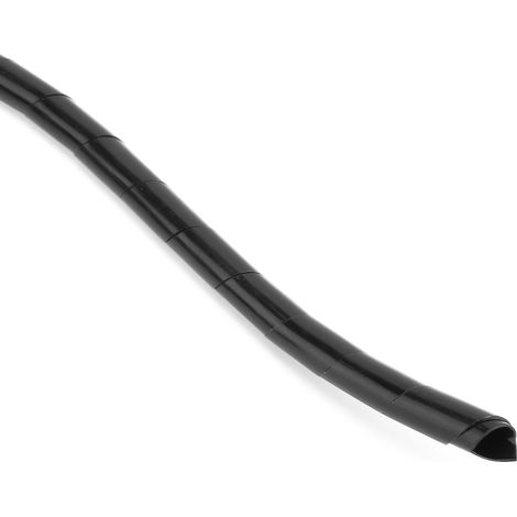 Lot de 2 gaines de protection spiralées en PP noir de 12 mm (1/3)
