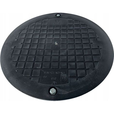 Couvercle De Regard - 315 mm - Polypropylène - Classe A15 Jusqu À 1,5 Tonne - Diamètre Extérieur 365 mm - Fixation 2 Vis 13 mm (1/5)