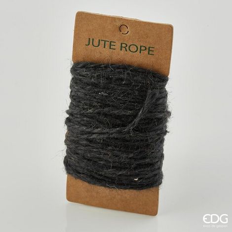 EDG Enzo De Gasperi Spago Iuta D 3 Mm 25 Mt 80 Gr Colore Nero in Matassa