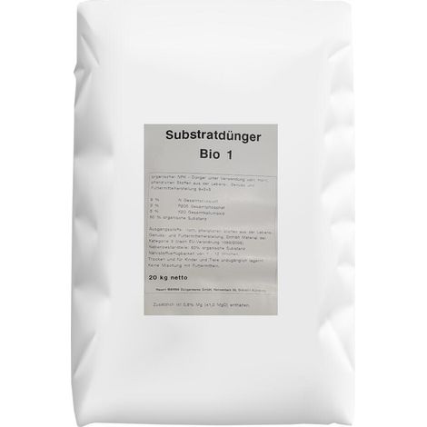 Hauert Engrais pour substrat Bio 1 engrais 20 kg Engrais pour cultures en conteneurs