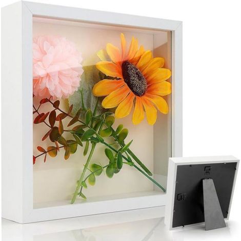 Cadre 3D 20x20x3 cm Cadre Vitrine Blanc Cadre Profond avec Vitre pour Objet Cadre Photo Profond Cadre Photo 20x20x3 cm Blanc CADRES (1/5)