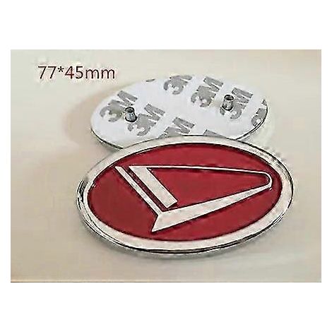 1 autocollant ABS pour calandre avant, grille et coffre arrière de voiture Daihatsu (modèles D-base, Dr, Pico, Materia, Kopen, Copen, Esse, Altis). Couleur : rouge. (1/4)