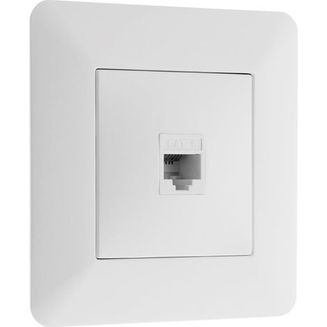 1 Prise réseau RJ45,CAT6,Blanc,Design moderne,Bureau,Maison (1/5)