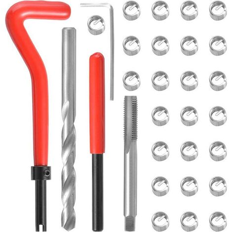Kit d'inserts de réparation de filetage métrique 30 pièces M3 M4 M7 M9 M11 Helicoil Car Pro Coil Tool M9 1,25 (1/5)